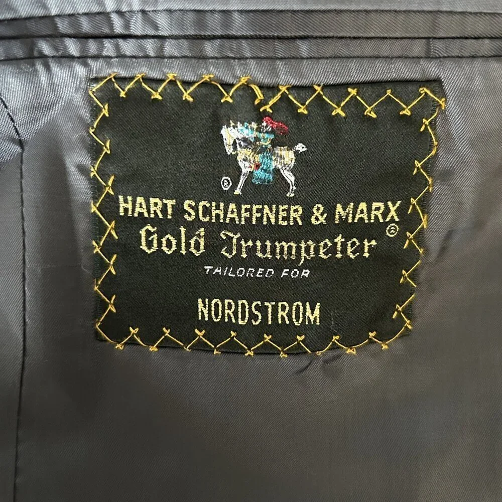Hart Schaffner & Marx Gold Trumpeter Brown Wool Sports Coat Blazer Size 40R